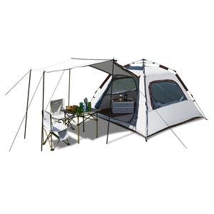 Carpa y Toldo Combinados, Tela Oxford 210D, Instalación Rápida, Impermeable, Protección Solar, Carpa de Camping para 2 Personas - Product Image 5