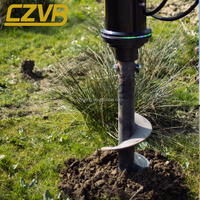 Tarière hydraulique de forage profond avec sonde géothermique, foreuse de prélèvement de sol pour excavatrice sur chenilles de 4 à 10 tonnes