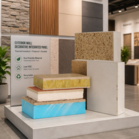 Panneau composite ignifuge pour mur extérieur d'hôtel-appartement, en ciment, silicate de calcium et laine de roche, pour chambre froide
