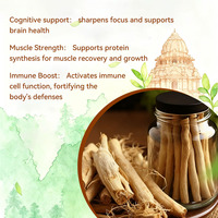 Capsules de poudre d'Ashwagandha biologique végétalienne GMP avec supplément à base de poivre noir 600mg pour le soulagement du stress et le soutien énergétique