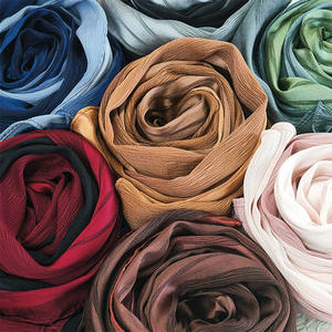 180*70CM écharpe polyvalente pour femmes foulard rayé plissé Design dégradé rayures moyen-orient foulard élégant châle - Product Image 6