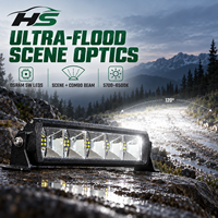 Barre lumineuse LED HSSH à rangée unique de 10 à 50 pouces, 50-250W, faisceau combiné ultra large pour conduite tout-terrain, camion, SUV, VTT, UTV