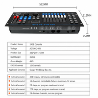 Console d'éclairage DMX512, contrôleur DMX programmable pour l'éclairage de scène de mariage et de fête