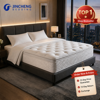 Matelas hybride à ressorts ensachés et Bonnel, design moderne, directement de l'usine, pour hôtels et écoles, options de logo et de taille personnalisées