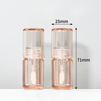 Bouteille de brillant à lèvres rose transparente personnalisée Conteneurs d'emballage Tube de brillant à lèvres rond cosmétique