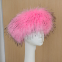 Promotion : Bandeau en fausse fourrure de renard pour femme, bonnet de ski chaud et doux, élastique et moelleux, accessoire de mode pour filles