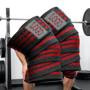 Precio al por mayor, vendas de rodilla personalizadas para fitness, ejercicios, gimnasio, levantamiento de pesas, antideslizantes, de gran venta - Product Image 1