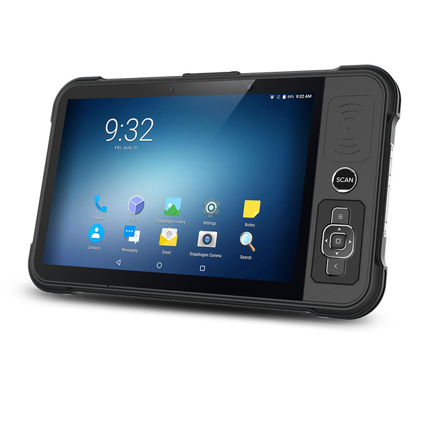 8'' Rugged Tablet Barcode Scanner Fingerprint NFC UHF Reader Industrial Tablet PC