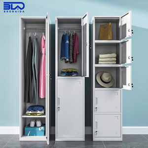 Armoire de rangement en métal multi-usages pour le bureau et la maison avec des étagères réglables et des portes verrouillables - Product Image 3