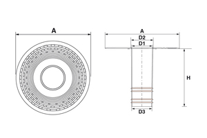 Drain de toiture en caoutchouc thermoplastique personnalisable OEM/ODM, flexible à froid jusqu'à 40 degrés pour toitures à membrane bitumineuse - Product Image 2