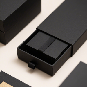 Recyclable Custom Luxury Black Pull Out Sliding Drawer <strong>Box</strong> Paper Wedding Guest Gift Invitation Cards Packaging <strong>Box</strong> With Logo - Product Image 3