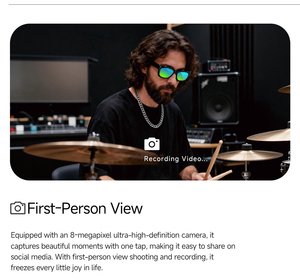 Nouvelle tendance : <span class=keywords><strong>Lunettes</strong></span> intelligentes IA, <span class=keywords><strong>lunettes</strong></span> caméra et vidéo, reconnaissance vocale et d'image IA GPT, traduction en temps réel, nouveau design - Product Image 6