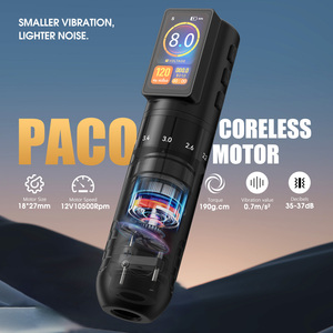 Ambition Paco 2000mAh 2,2-4,2mm Carrera ajustable Máquina de tatuaje inalámbrica profesional Pluma con batería doble para arte corporal - Product Image 3