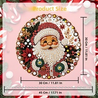 Peinture diamant 5D DIY, Père Noël, ornement suspendu, perles, décoration murale de Noël, décoration de Noël pour la maison, cadeau