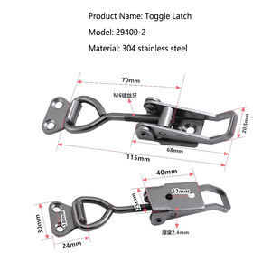 Loquet <span class=keywords><strong>à</strong></span> levier réglable en acier inoxydable 304, <span class=keywords><strong>à</strong></span> dégagement rapide, pour machines industrielles, petites boîtes en bois et armoires - Product Image 4