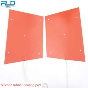 Elementos Calefactores de 300x300 mm, Calentador de Goma de Silicona, Calentador para Impresora 3D, Almohadilla Calefactora con Pt100 - Product Image 3