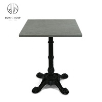 Table à manger carrée moderne en bois coréen, finition de qualité, pour usage extérieur en restaurant, café, buffet – Vente en gros à prix abordable