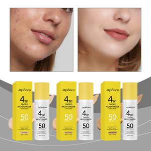 Protector Solar Humectante <span class=keywords><strong>con</strong></span> <span class=keywords><strong>Color</strong></span> 4 en 1, Unifica el Tono de la <span class=keywords><strong>Piel</strong></span>, Aumenta la Luminosidad, SPF 50, Protección UV, <span class=keywords><strong>Crema</strong></span> Base <span class=keywords><strong>Hidratante</strong></span> - Product Image 3