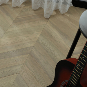 <span class=keywords><strong>Parquet</strong></span> en chêne Chevron Chevroné à lattes fines couleur naturelle claire - Product Image 6