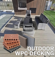 Plancher en bois composite WPC en teck 3D pour extérieur, terrasse de jardin, piscine, revêtement de sol WPC