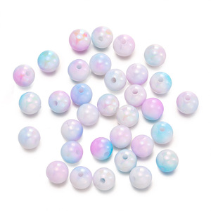 Acrylic Gradient Plated <b>Beads</b> 6-8-10mm Round Perforated For Bracelet Making DIY Jewelry Accessories - Product Image 5