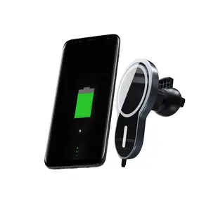 Qi-Aufladung Auto-Telefongrolle Lüftungsöffnung magnetische mobile Ständerhalterung für magnetische kabellose Ladehalterung für iPhone 14 15