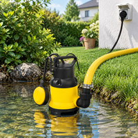 Pompe de drainage submersible automatique haute capacité 550W en plastique avec interrupteur à flotteur pour l'évacuation des eaux de crue et des bassins