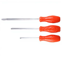 Tournevis professionnel S3 Go-Through en acier Cr-V, à manche plein, avec embout de frappe métallique pour réparations intensives, outils manuels
