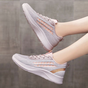 G-H832 Scarpe da tennis casual da donna in tessuto traspirante <span class=keywords><strong>con</strong></span> lacci, sneakers <span class=keywords><strong>con</strong></span> zeppa rialzata per l'estate - Product Image 6