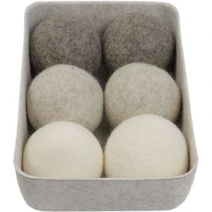 Boules de dessiccateur de feutre de laine organique écologiques de vente chaude boule blanche grise pour la taille de nettoyage de blanchisserie 7cm - Product Image 5