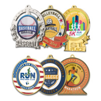 Médaille olympique de conception personnalisée de vente chaude médaillon de sport de gymnastique médailles en métal avec ruban