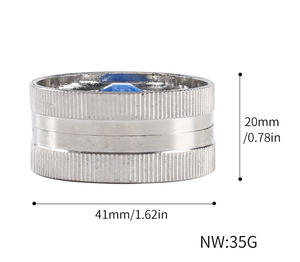 Nuevo Molinillo de 42 mm, 2 Piezas, Metálico, Creativo, para Tabaco, Regalo, Aleación de Zinc, para Hierbas - Product Image 6