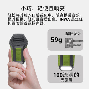 Cross-Border Outdoor Lapel Bluetooth Speaker with <b>Lighting</b>, Wearable Portable Mini Speaker for <b>Wireless</b> Calls - Product Image 2