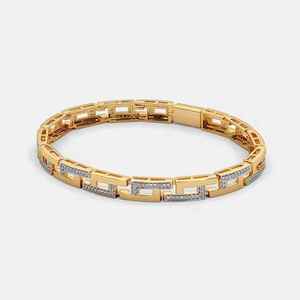 Moissanite Geometric Link Bracelet Gold Plated 925 Sterling Silver Hip Hop Unisex Chain Channel <b>Set</b> Trendy Jewelry Gift - Product Image 4