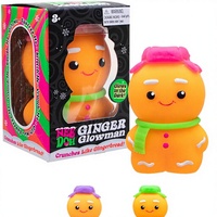 DHF NeeDoh Lebkuchenmann Squishy Spielzeug Leuchtet im Dunkeln Gummi EVA Unisex Jugend (15-35) Stressabbau Sensorisches Fidget-Spielzeug für Weihnachtsgeschenk