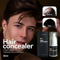 30 ml de liquide noir pour cheveux de haute qualité, à base de plantes, pour salon de coiffure, couvrant instantanément le cuir chevelu, la calvitie, la perte de cheveux, cache-cheveux, 5 à 7 jours