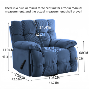 Sillón <span class=keywords><strong>reclinable</strong></span> de tela perezoso giratorio profundo y grande moderno Sillón <span class=keywords><strong>reclinable</strong></span> popular del tío Sam para pasar la noche en Europa y América - Product Image 6