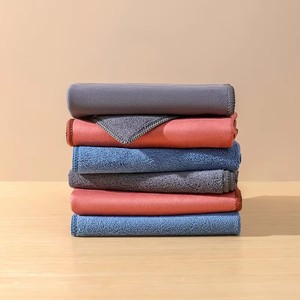 Serviette double face en polaire corail et microfibre chamois, super absorbante, séchage rapide, sans traces, pour nettoyer les services à thé - Product Image 1