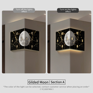 Horloge murale LED <span class=keywords><strong>Orsay</strong></span> Art sur mesure en gros, design moderne de luxe, œuvre d'art nature morte contemporaine, horloge lumineuse suspendue pour hôtel et salon - Product Image 2