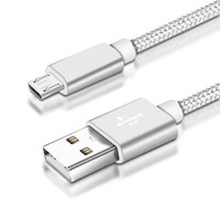 Nouveauté Câble Android tressé en nylon 1m 2m 3m 5V2A Micro Type B Câble USB pour Samsung