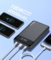 Power Bank Laptop PD 100W 20000mAh, Layar Digital, 3 Output Sinkron, Pengisian Cepat untuk Smartphone, Tablet, PC (Stok Terbatas)