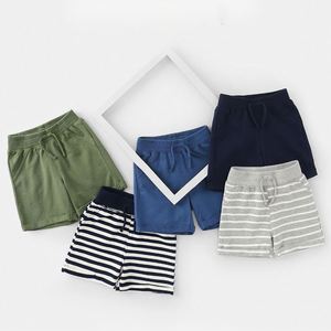 Wholesale Latest Style Colorful Striped Comfortable Casual Summer Boys Woven <b>100</b>% Cotton Blank Jogger Short Pants - Product Image 1