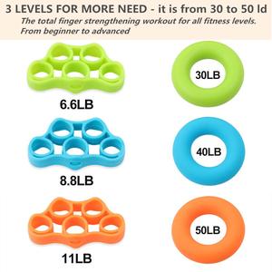 Arthritis Handgriff Trainer Stärkung des Rehabilitation strain ings zur Schmerz linderung Silikon griff gerät Finger übungs bahre/ - Product Image 5