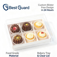 Emballage en blister personnalisé en plastique pour barquettes alimentaires jetables, boîtes à salades de fruits, gobelets à desserts et étuis à poudre cosmétique