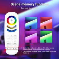 ZigBee Pro + 5-en-1 DC12 ~ 24V, 15A/CH, 15A sortie Smart Home LED Controller fonctionne avec RGBCCT, RGBW, RGB, CCT, gradateur