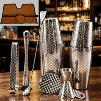 Ensemble de shaker professionnel en acier inoxydable gravé miroir haut de gamme Magic, shaker Boston complet, réutilisable et durable