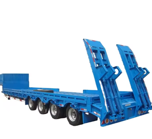 Semi-remorque surbaissée 3 essieux 40 pieds 60 tonnes, remorque surbaissée 50t, remorque surbaissée 100 tonnes - Product Image 1