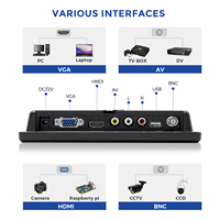 Mini Monitor LCD Portátil de 7 Pulgadas con Múltiples Interfaces HD AV VGA BNC para Cámara CCTV