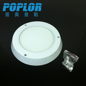 POPLOR <b>LED</b> <b>Ceiling</b> <b>Light</b> 6W <b>Round</b> Surface Mounted Plastic Cold White Minimalist Design - Product Image 1