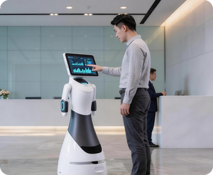 Robot d'accueil IA de haute technologie à prix d'usine avec fonction de dialogue vocal et de danse, recharge automatique, idéal pour la réception d'entreprise - Product Image 4
